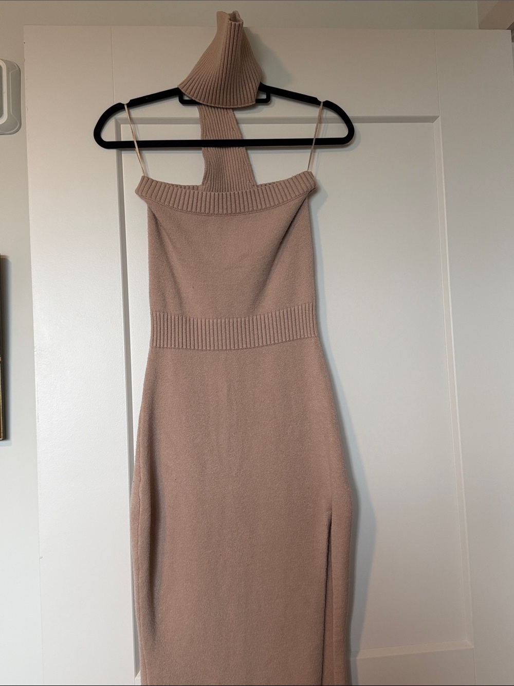 JLUXLABEL Sleeveless Knit Midi Dress in Taupe